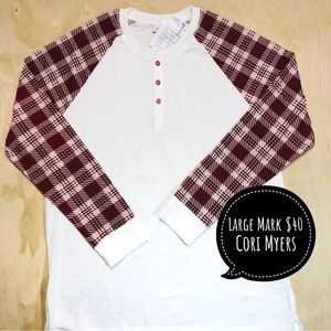 Henley Style T Long Sleeves NWT